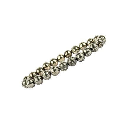 Lebony Pyrite Natural Healing Bracelet for Men & Women | Certified 8mm–10mm Beads | Positivity, Confidence, Protection & Success | Wealth Attraction & Emotional Balance | Crystal Bracelet